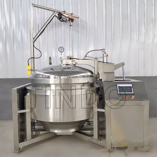 Máquina de olla a presión instantánea con calentamiento de Gas para pasta de frutas, mermelada de fresa, olla a presión automática